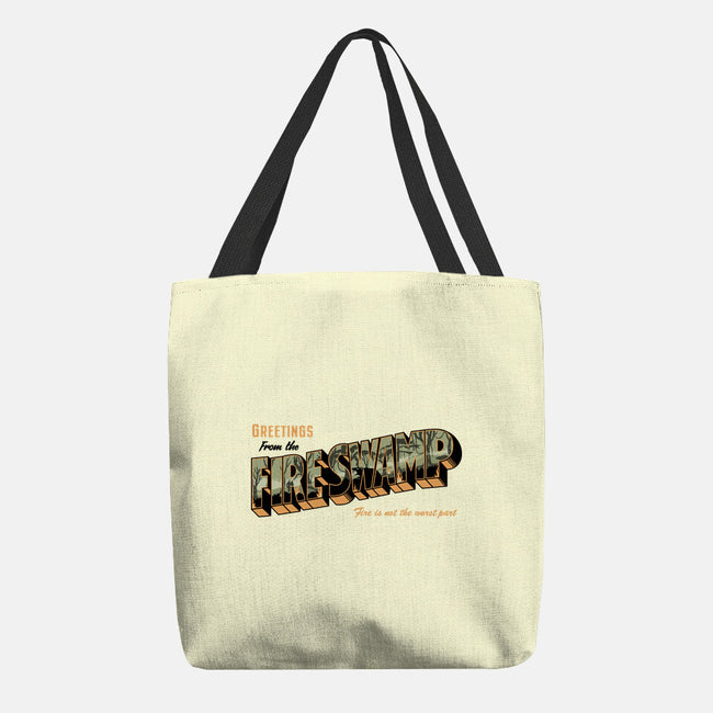 Greetings From The Fire Swamp-None-Basic Tote-Bag-retrodivision