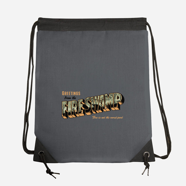 Greetings From The Fire Swamp-None-Drawstring-Bag-retrodivision