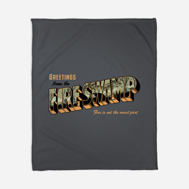 Greetings From The Fire Swamp-None-Fleece-Blanket-retrodivision