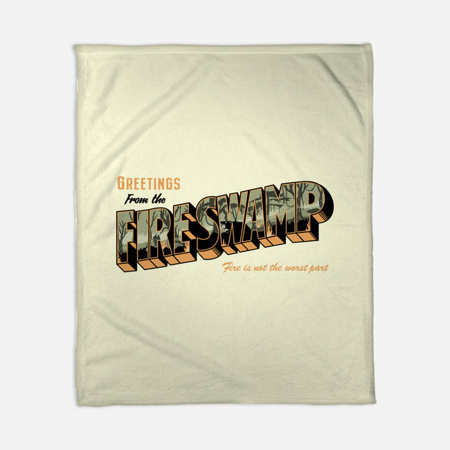 Greetings From The Fire Swamp-None-Fleece-Blanket-retrodivision