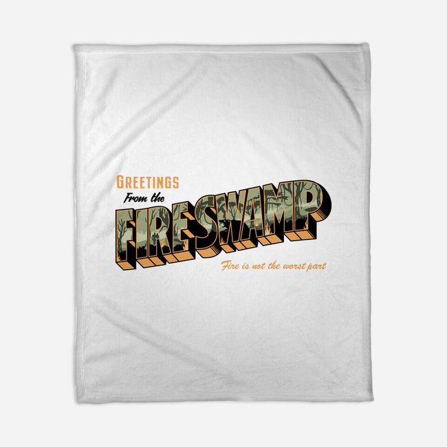 Greetings From The Fire Swamp-None-Fleece-Blanket-retrodivision