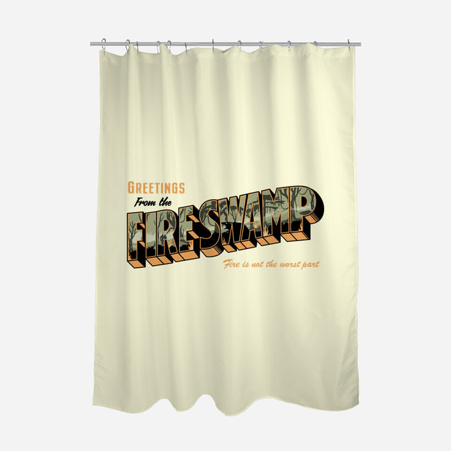 Greetings From The Fire Swamp-None-Polyester-Shower Curtain-retrodivision