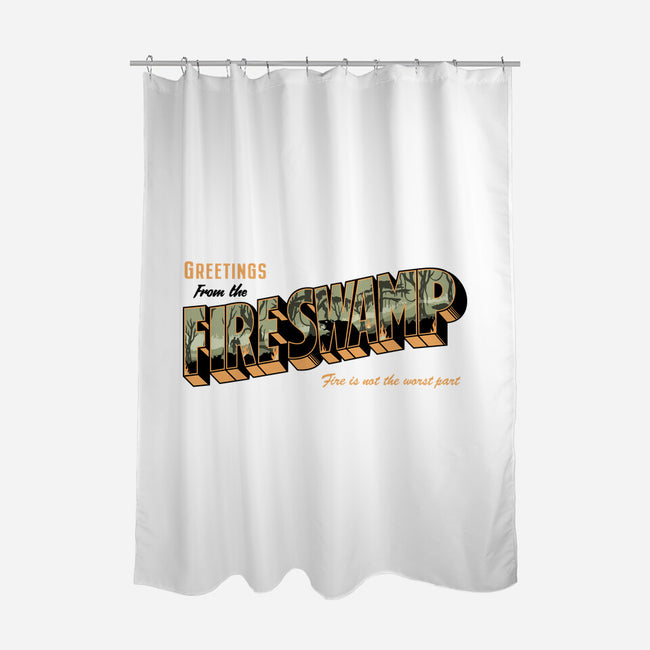 Greetings From The Fire Swamp-None-Polyester-Shower Curtain-retrodivision