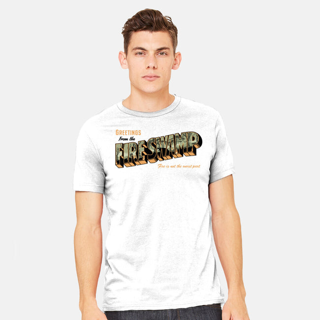 Greetings From The Fire Swamp-Mens-Heavyweight-Tee-retrodivision