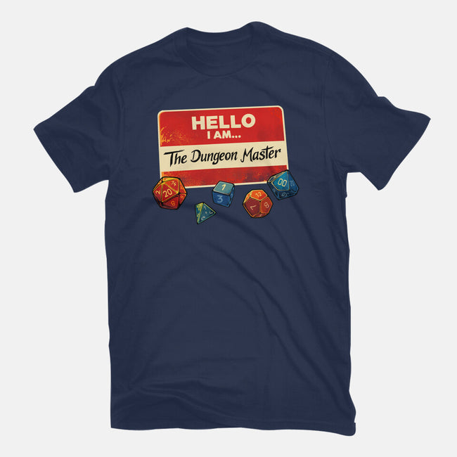 Hello I Am The Dungeon Master-Mens-Basic-Tee-DaniGuedes
