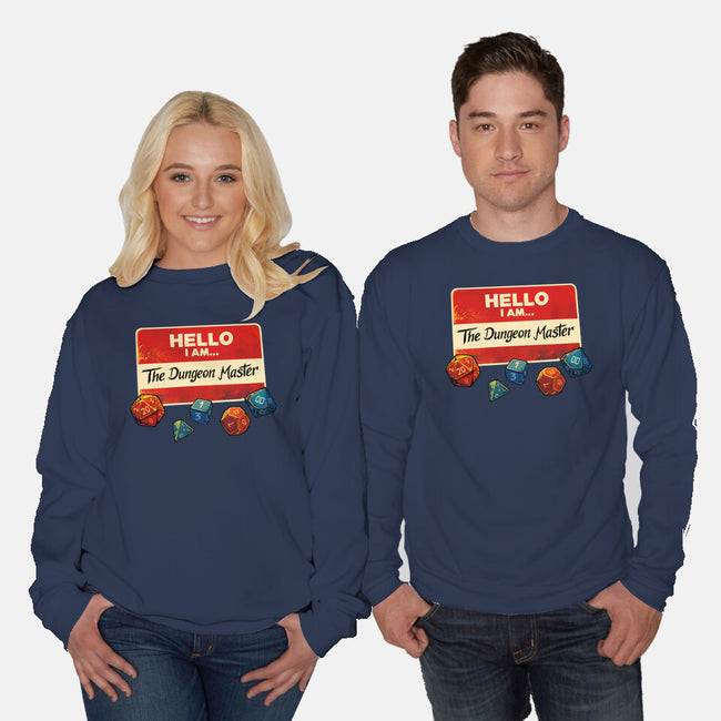 Hello I Am The Dungeon Master-Unisex-Crew Neck-Sweatshirt-DaniGuedes