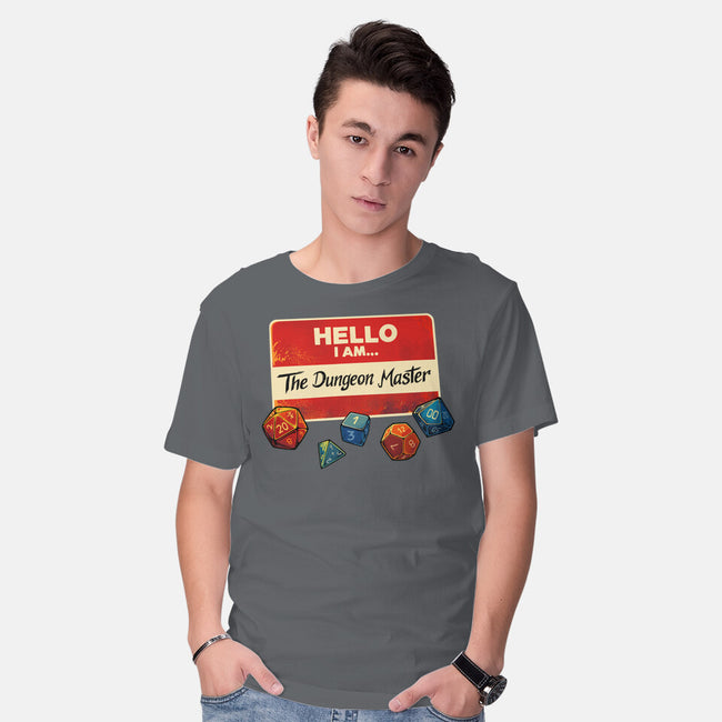 Hello I Am The Dungeon Master-Mens-Basic-Tee-DaniGuedes