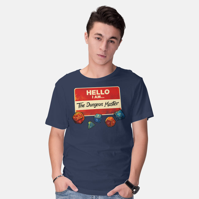 Hello I Am The Dungeon Master-Mens-Basic-Tee-DaniGuedes
