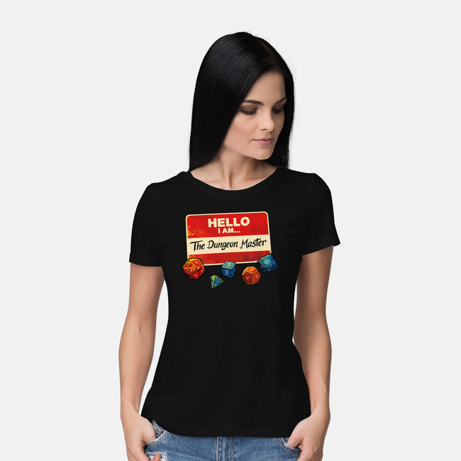 Hello I Am The Dungeon Master-Womens-Basic-Tee-DaniGuedes