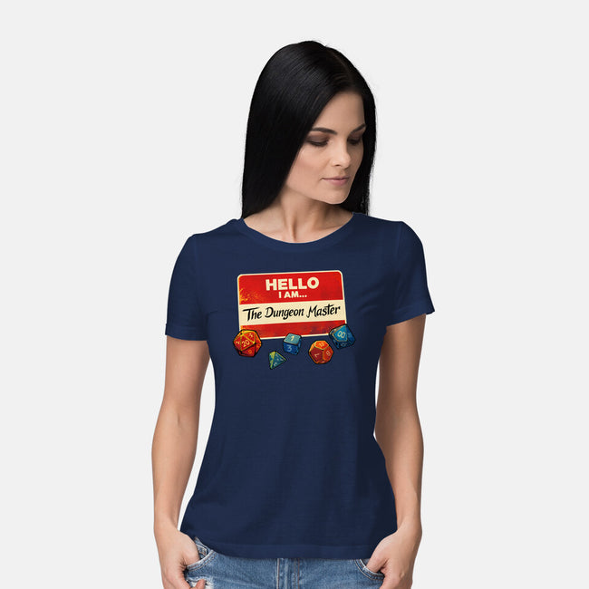 Hello I Am The Dungeon Master-Womens-Basic-Tee-DaniGuedes