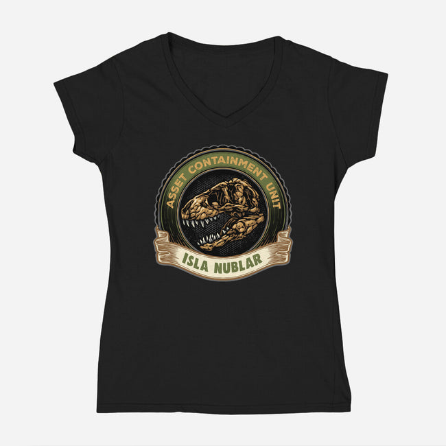 Asset Containment Unit-Womens-V-Neck-Tee-glitchygorilla