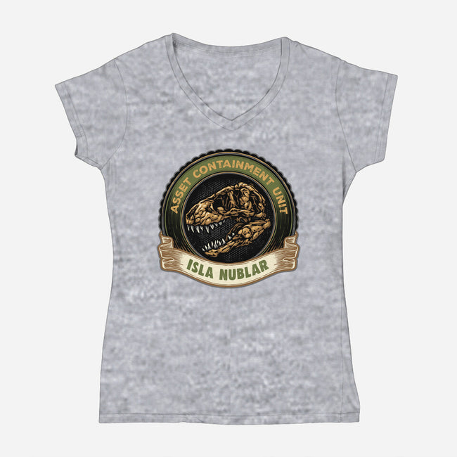 Asset Containment Unit-Womens-V-Neck-Tee-glitchygorilla