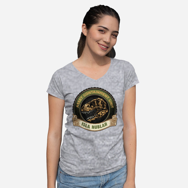 Asset Containment Unit-Womens-V-Neck-Tee-glitchygorilla