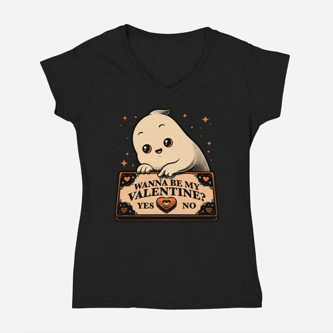 Love Ghost Ouija-Womens-V-Neck-Tee-Studio Mootant