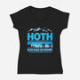 Echo Base Ski Resort-Womens-V-Neck-Tee-kg07
