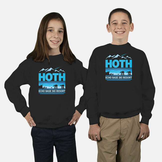 Echo Base Ski Resort-Youth-Crew Neck-Sweatshirt-kg07