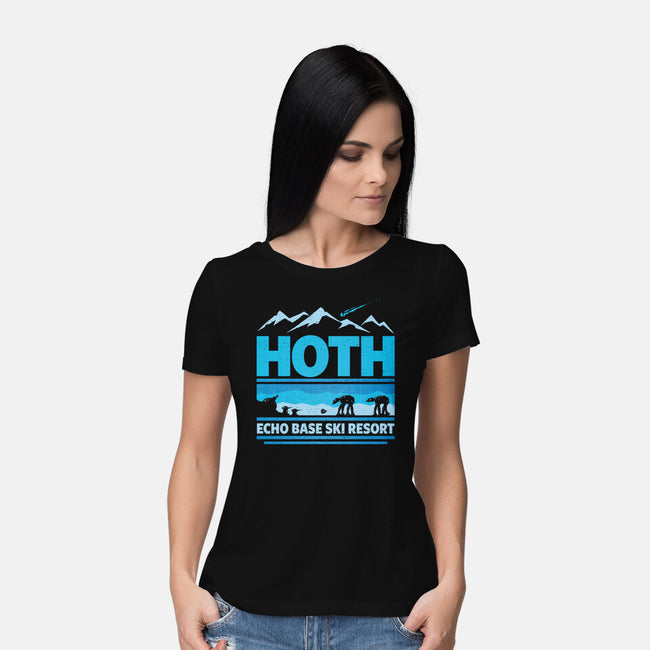 Echo Base Ski Resort-Womens-Basic-Tee-kg07