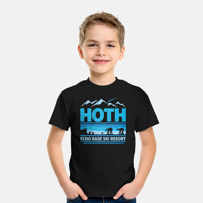 Echo Base Ski Resort-Youth-Basic-Tee-kg07