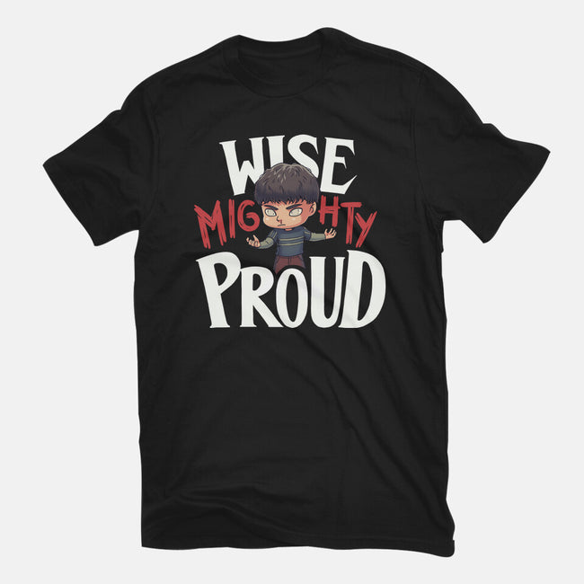 Wise Mighty Proud-Womens-Fitted-Tee-Geekydog