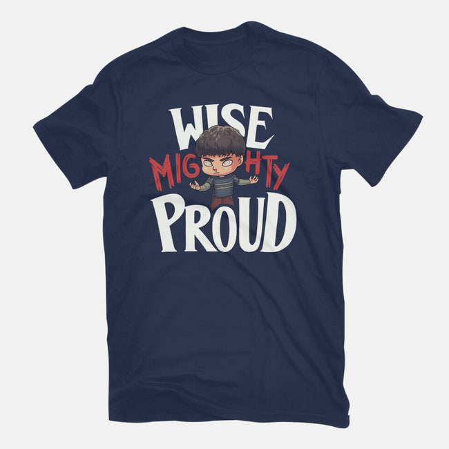 Wise Mighty Proud-Womens-Fitted-Tee-Geekydog