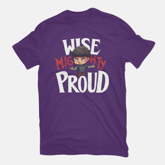 Wise Mighty Proud-Womens-Fitted-Tee-Geekydog
