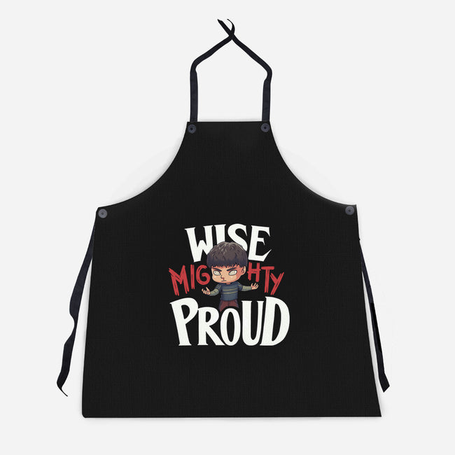 Wise Mighty Proud-Unisex-Kitchen-Apron-Geekydog