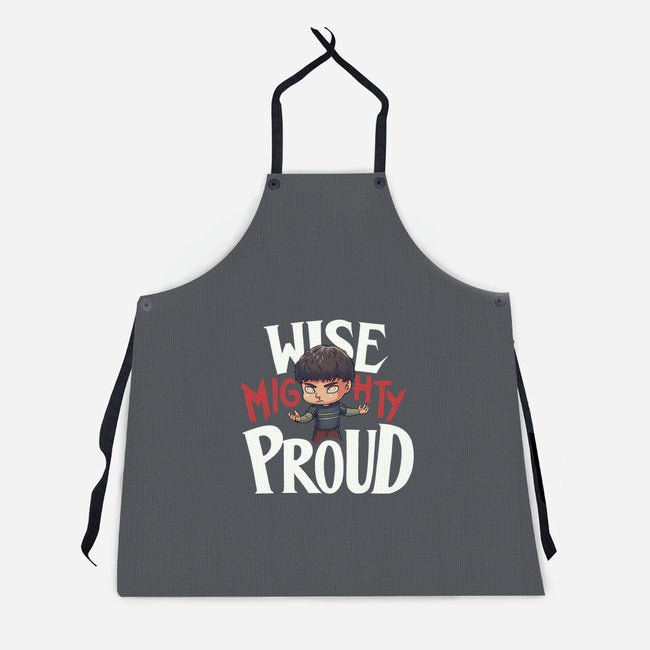Wise Mighty Proud-Unisex-Kitchen-Apron-Geekydog