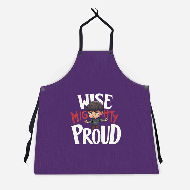 Wise Mighty Proud-Unisex-Kitchen-Apron-Geekydog