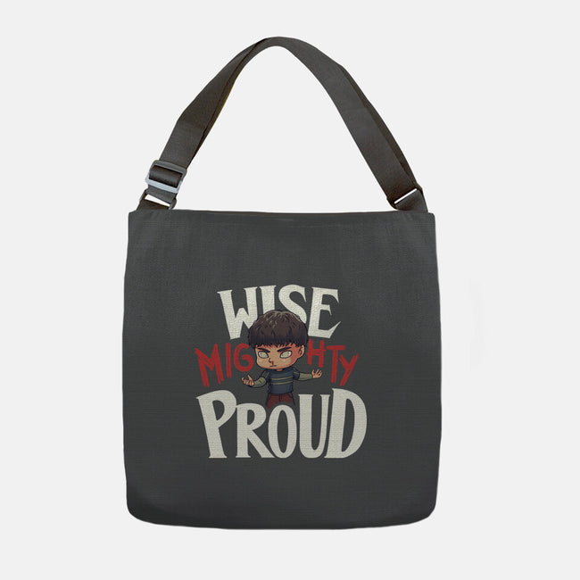 Wise Mighty Proud-None-Adjustable Tote-Bag-Geekydog