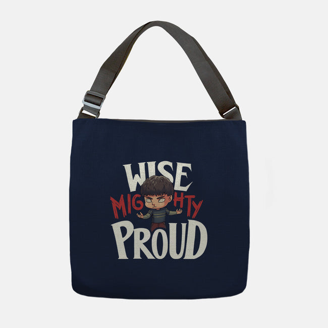 Wise Mighty Proud-None-Adjustable Tote-Bag-Geekydog