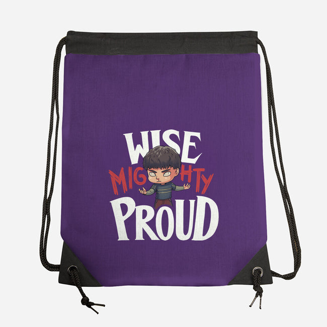 Wise Mighty Proud-None-Drawstring-Bag-Geekydog