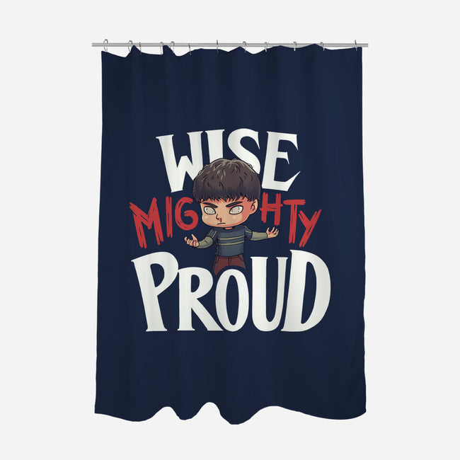 Wise Mighty Proud-None-Polyester-Shower Curtain-Geekydog