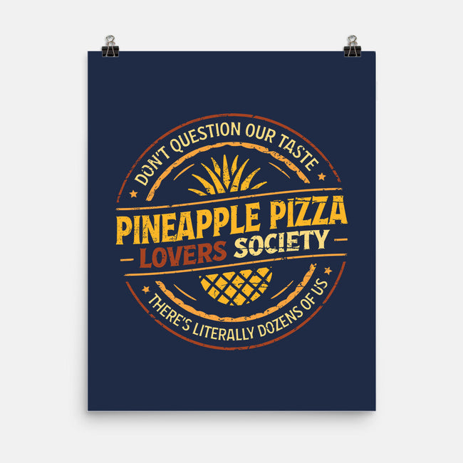 Pineapple Pizza Lovers-None-Matte-Poster-BridgeWalker