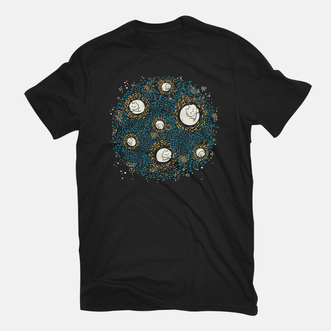 Starry Meow Night-Womens-Basic-Tee-Freecheese