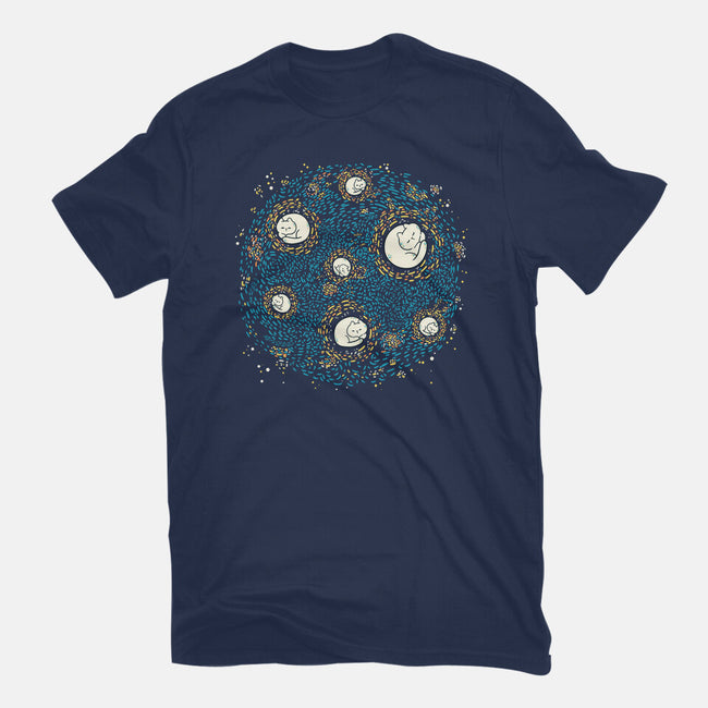 Starry Meow Night-Womens-Basic-Tee-Freecheese