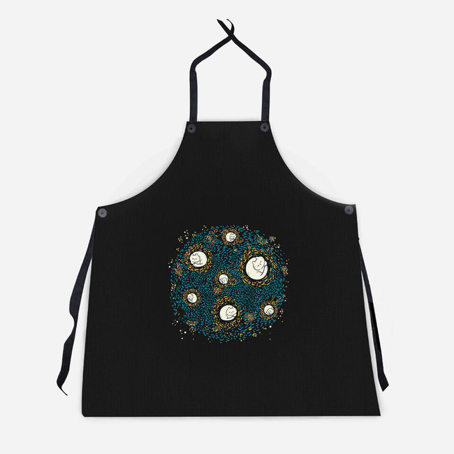 Starry Meow Night-Unisex-Kitchen-Apron-Freecheese