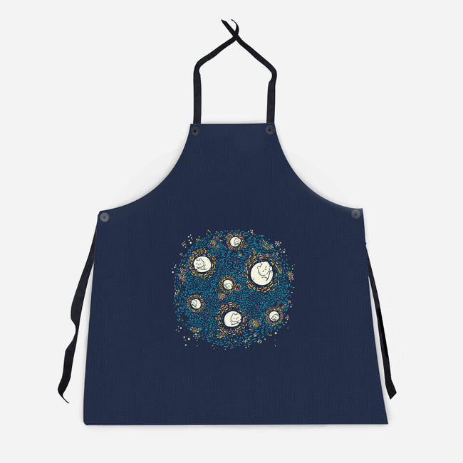 Starry Meow Night-Unisex-Kitchen-Apron-Freecheese
