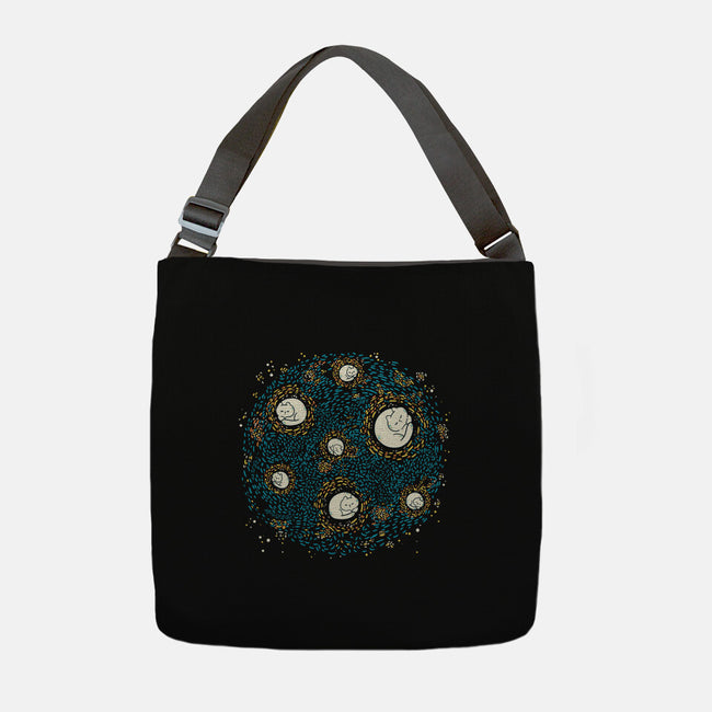 Starry Meow Night-None-Adjustable Tote-Bag-Freecheese