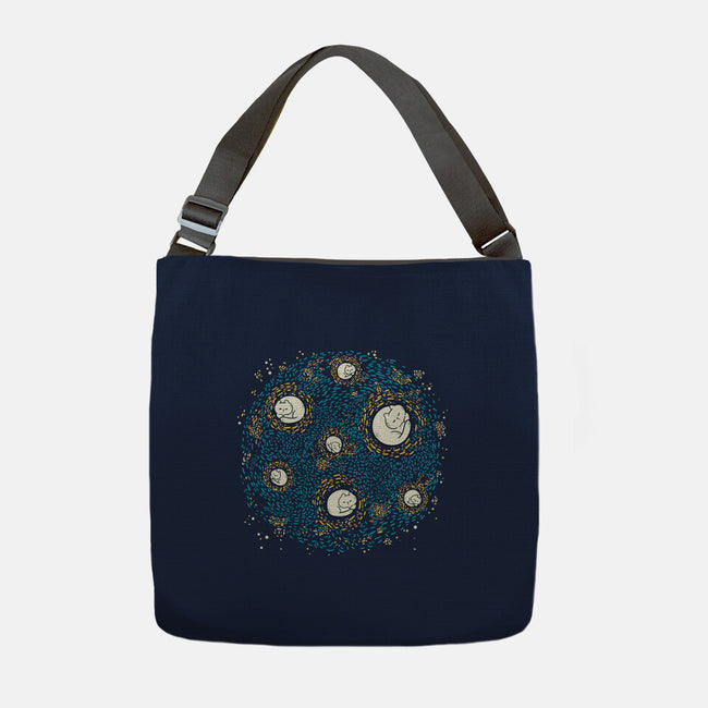 Starry Meow Night-None-Adjustable Tote-Bag-Freecheese