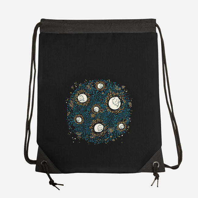 Starry Meow Night-None-Drawstring-Bag-Freecheese