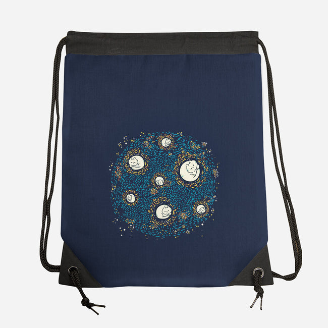 Starry Meow Night-None-Drawstring-Bag-Freecheese