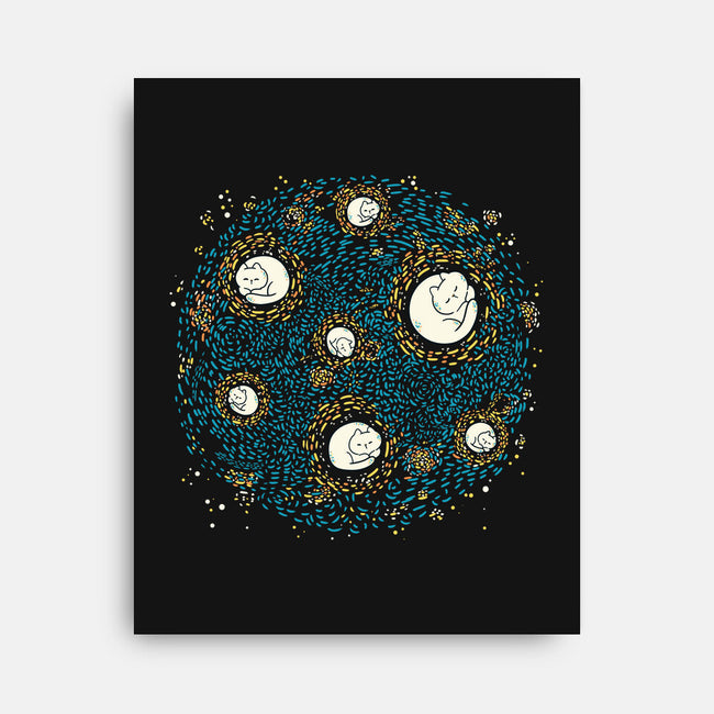 Starry Meow Night-None-Stretched-Canvas-Freecheese