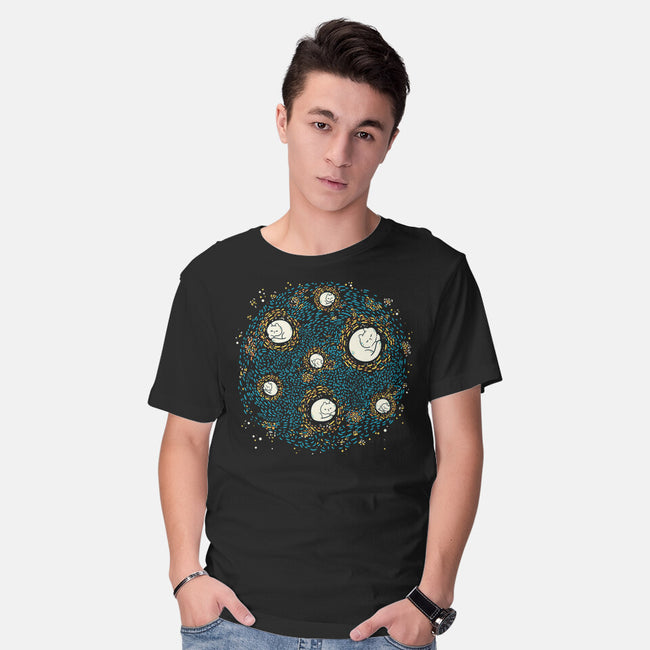 Starry Meow Night-Mens-Basic-Tee-Freecheese