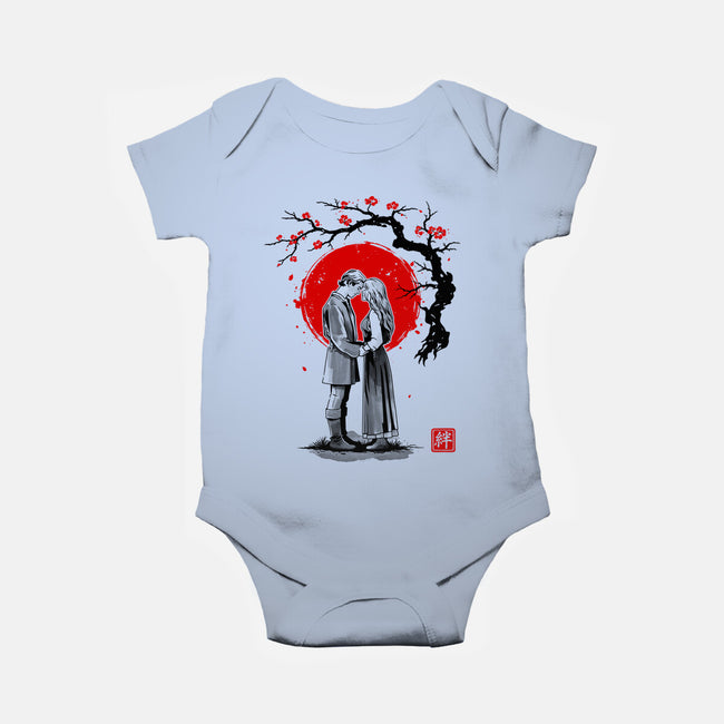 True Love Sumi-e-Baby-Basic-Onesie-retrodivision