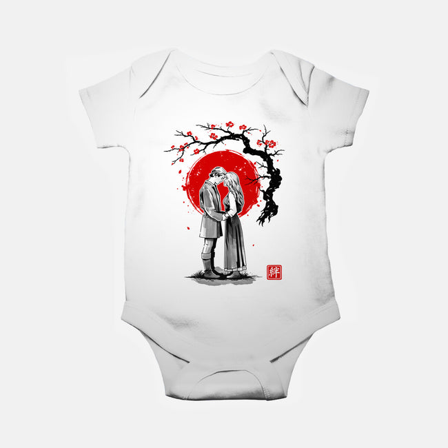 True Love Sumi-e-Baby-Basic-Onesie-retrodivision