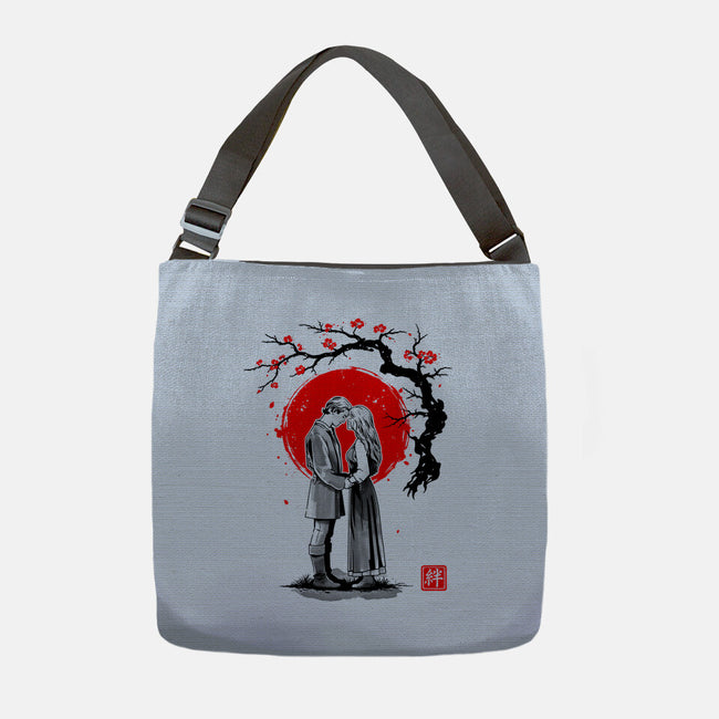 True Love Sumi-e-None-Adjustable Tote-Bag-retrodivision