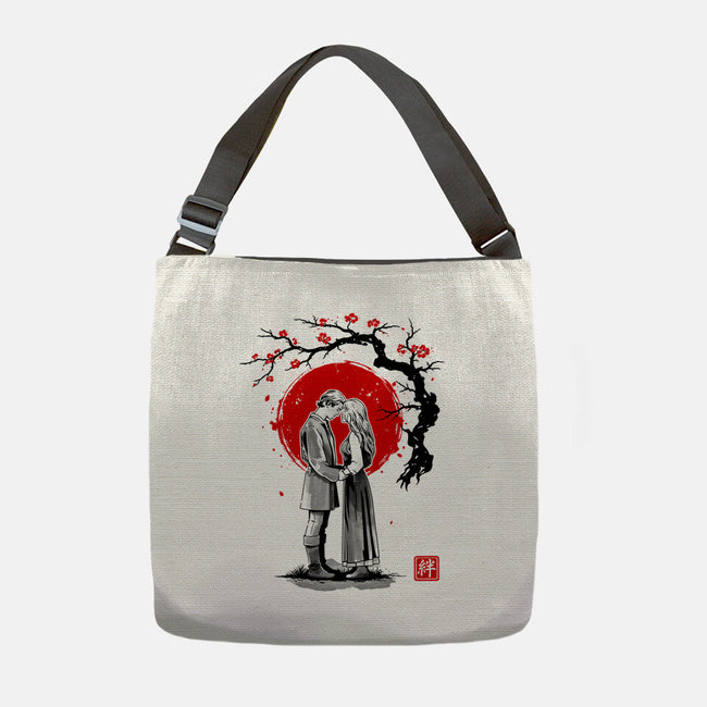True Love Sumi-e-None-Adjustable Tote-Bag-retrodivision