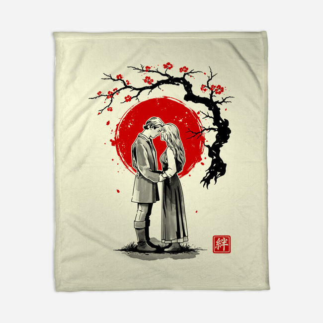 True Love Sumi-e-None-Fleece-Blanket-retrodivision