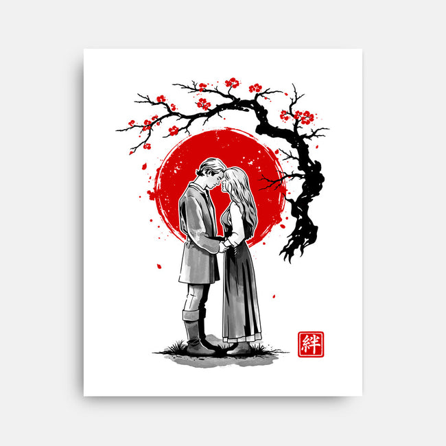 True Love Sumi-e-None-Stretched-Canvas-retrodivision