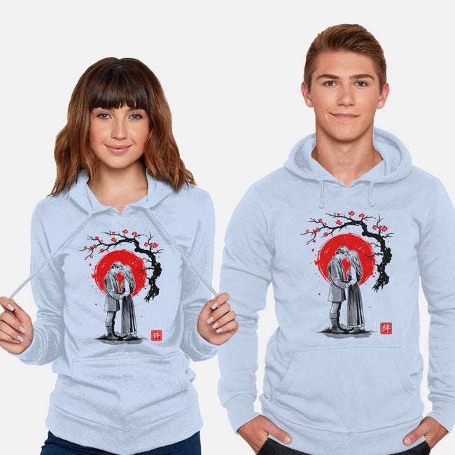True Love Sumi-e-Unisex-Pullover-Sweatshirt-retrodivision